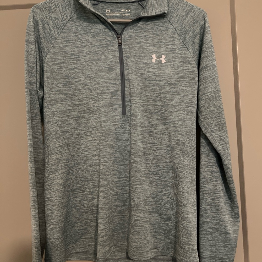 Under Armour Blue Heather Quarter-Zip Top